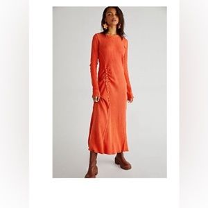 Free People one Natasha thermal dress red xs.